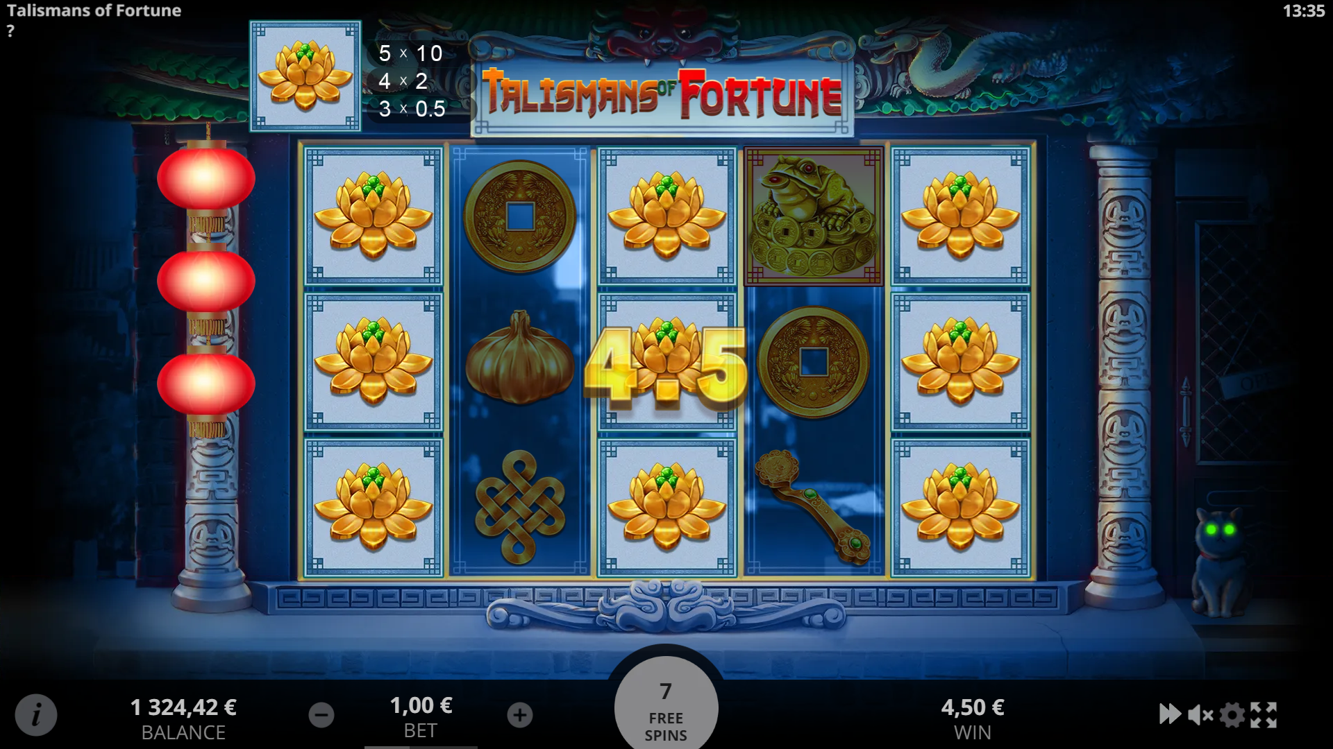 mitos, sorte, slot, Talismans of Fortune, cassino online